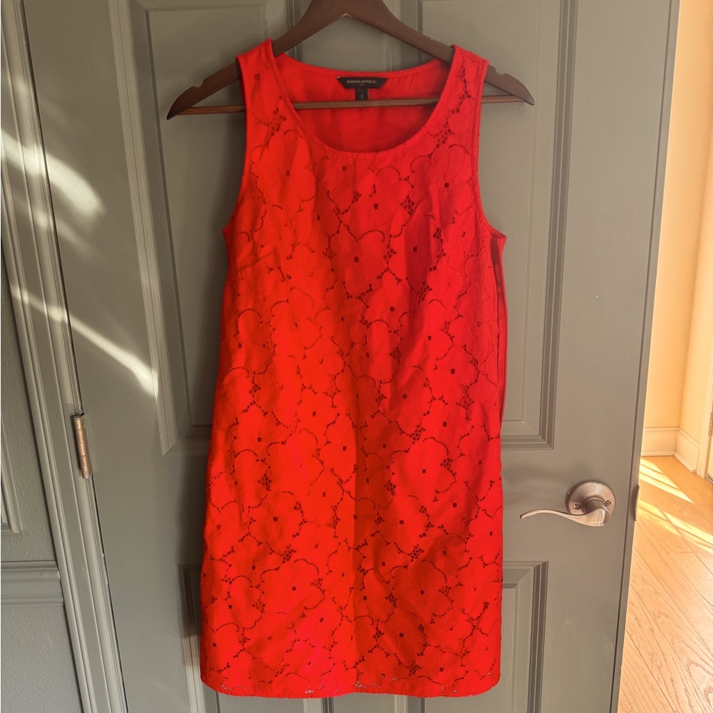 Red Lace Banana Republic dress!